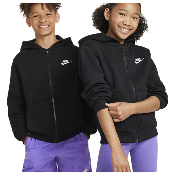 Толстовка для мальчиков Nike K Nsw Club Flc Hd Fz Ls Lbr L/ Черный photo 1