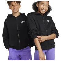 Hanorac pentru băieți Nike K Nsw Club Flc Hd Fz Ls Lbr M/ Black