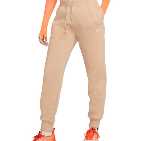 Pantaloni sportivi pentru femei Nike W Nsw Phnx Flc Hr Pant Std XS / Beige photo 1