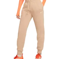 Pantaloni sportivi pentru femei Nike W Nsw Phnx Flc Hr Pant Std L / Beige