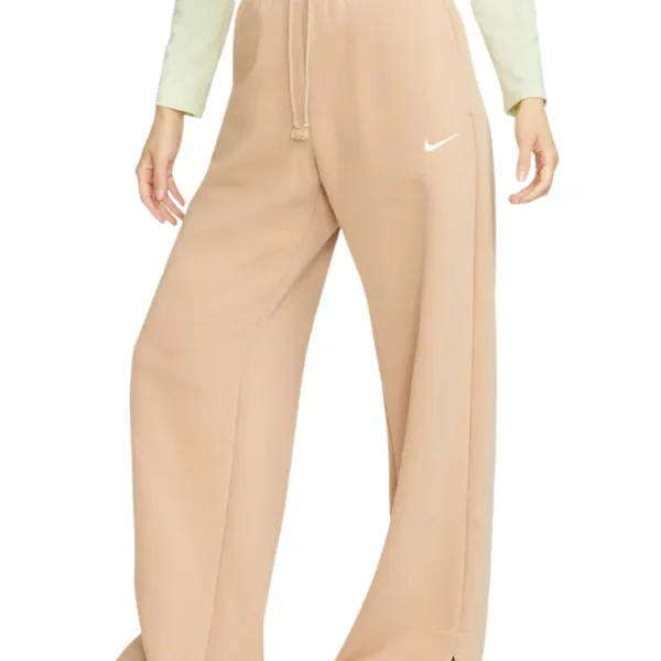 Pantaloni sportivi pentru femei Nike W Nsw Phnx Flc Hr Pant Wide XL/ Beige photo 1 Pantaloni sportivi pentru femei Nike W Nsw Phnx Flc Hr Pant Wide XL/ Beige photo 1