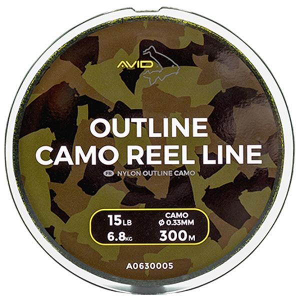 Fir pentru pescuit Avid Carp Outline Camo Reel Line 300 m/ 6.8 kg photo 1