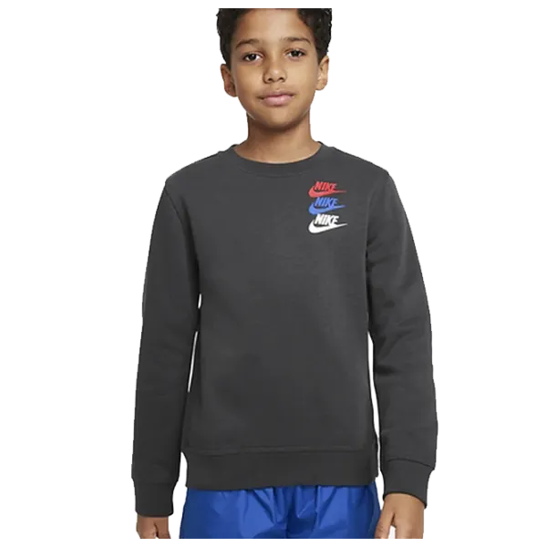 Толстовка для мальчиков Nike B Nsw Si Flc Crew Bb M/ Черный photo 1 Толстовка для мальчиков Nike B Nsw Si Flc Crew Bb M/ Черный photo 1