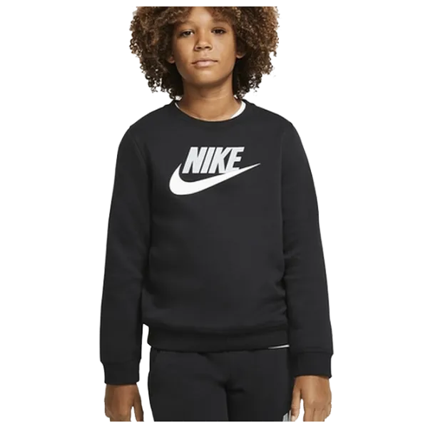 Толстовка для мальчиков Nike B Nsw Club + Hbr Crew 2 black S/ Черный photo 1
