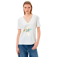 Tricou pentru femei Koton 4SAK50368EK 100% bumbac/ White