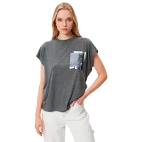 Tricou pentru femei Koton 4SAK50117EK 35% viscoză/ Gray