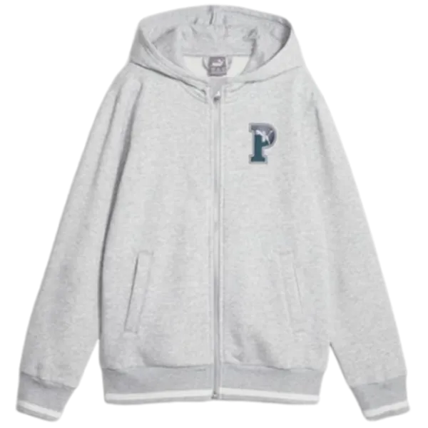 Толстовка для мальчиков Puma Squad Full-Zip Hoodie Fl B Grey photo 1
