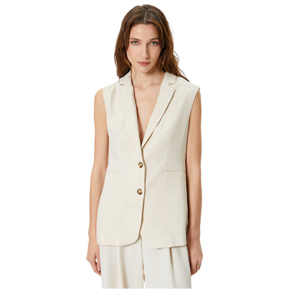 Vestă pentru femei Koton 4SAK20005UW Beige photo 1