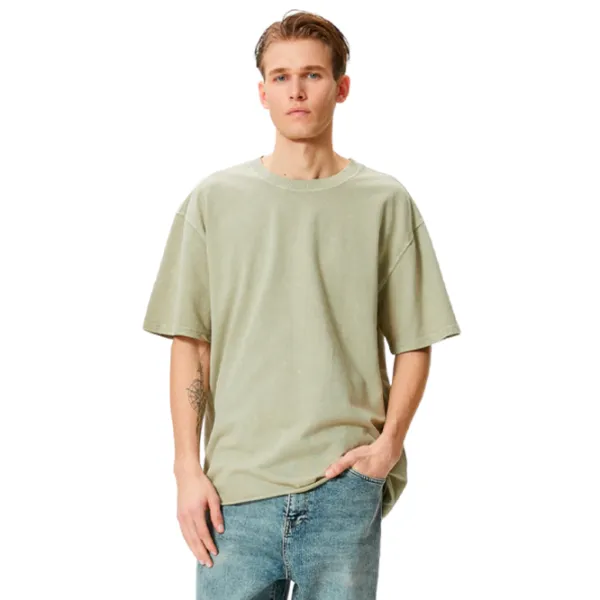 Tricou pentru bărbați Koton 4SAM10314HK 100% bumbac/ Khaki photo 1