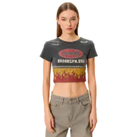 Tricou pentru femei Koton 4SAL10077IK 100% bumbac/ Gray