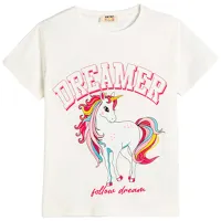 Tricou pentru fete Koton 4SKG10231AK 110 - 116 cm / Beige