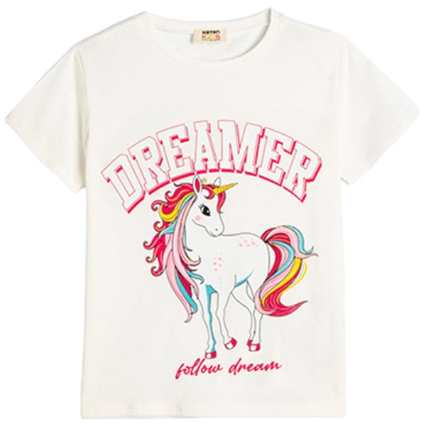 Футболка для девочек Koton 4SKG10231AK 116 - 122 см / Бежевый photo 1