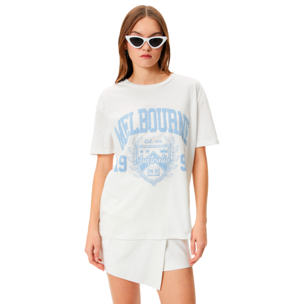 Tricou pentru femei Koton 4SAL10006IK 100% bumbac/ White photo 1