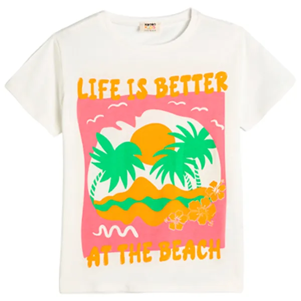 Футболка для девочек Koton 4SKG10363AK 146 - 152 см / Бежевый photo 1