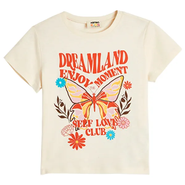 Футболка для девочек Koton 4SKG10110AK 116 - 122 см / Бежевый photo 1