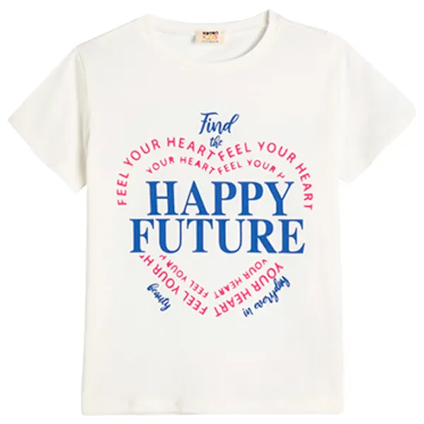 Tricou pentru fete Koton 4SKG10027AK 146 - 152 cm / Beige photo 1 Tricou pentru fete Koton 4SKG10027AK 146 - 152 cm / Beige photo 1