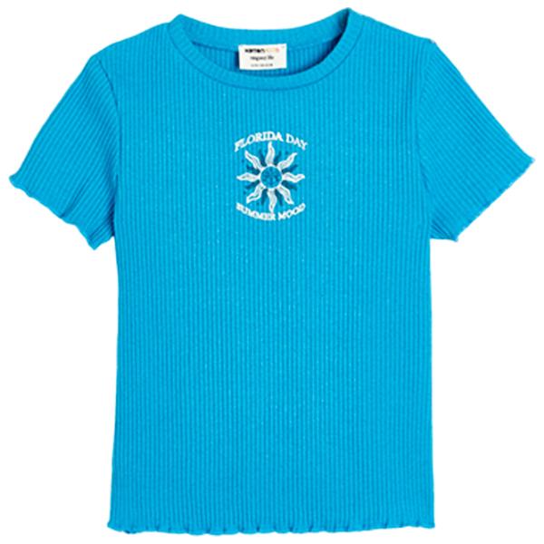 Tricou pentru fete Koton 4SKG10416AK 146 - 152 cm / Blue photo 1 Tricou pentru fete Koton 4SKG10416AK 146 - 152 cm / Blue photo 1