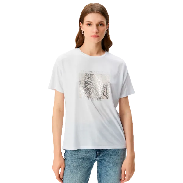Tricou pentru femei Koton 4SAK50113EK 35% viscoză/ White photo 1