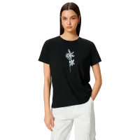 Tricou pentru femei Koton 4SAK50397EK 35% viscoză/ Black