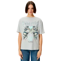 Tricou pentru femei Koton 4SAL10634IK 100% bumbac/ Gray