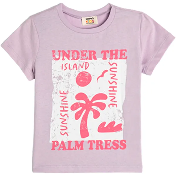 Tricou pentru fete Koton 4SKG10362AK 122 - 128 cm / Light purple photo 1