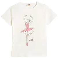 Tricou pentru fete Koton 4SKG10356AK 110 - 116 cm / Beige