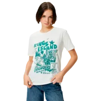 Tricou pentru femei Koton 4SAL10179IK 100% bumbac/ White