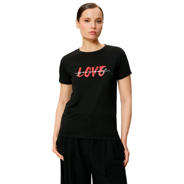 Tricou pentru femei Koton 4SAK50426EK 35% viscoză/ Black photo 1