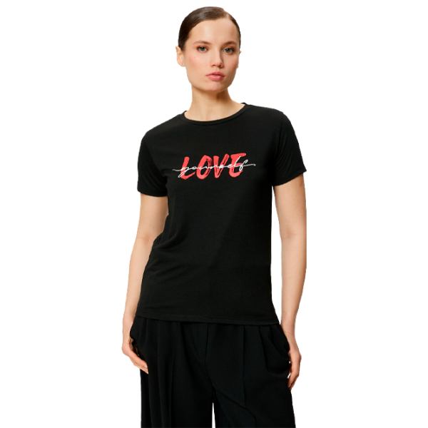 Tricou pentru femei Koton 4SAK50426EK 35% viscoză/ Black photo 1