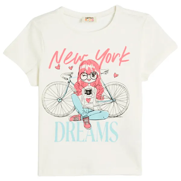 Tricou pentru fete Koton 4SKG10365AK 104 - 110 cm / Beige photo 1