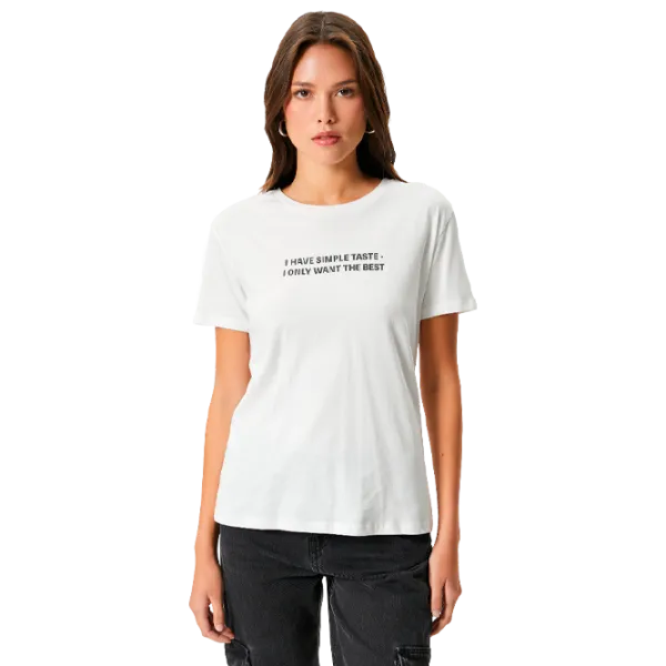 Футболка для женщин Koton 4SAK50165EK 100% хлопок/ Белый photo 1