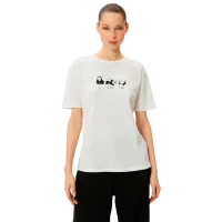 Tricou pentru femei Koton 4SAL10917IK 100% bumbac/ White