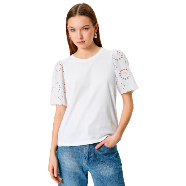 Tricou pentru femei Koton 4SAL10136IK 100% bumbac/ White photo 1