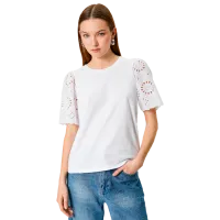 Tricou pentru femei Koton 4SAL10136IK 100% bumbac/ White