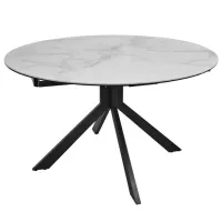 Masă de bucătărie extensibilă DecoPrim Pina 1300(400)*760 Ceramică/ White