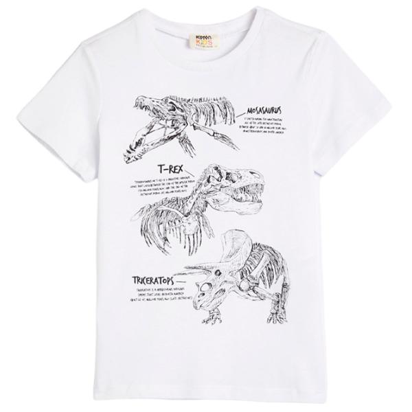 Tricou pentru băieți Koton 4SKB10060TK 110 / White photo 1
