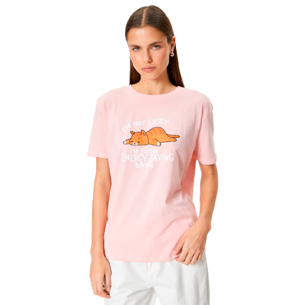 Футболка для женщин Koton 4SAL10925IK 100% хлопок/ Белый photo 1