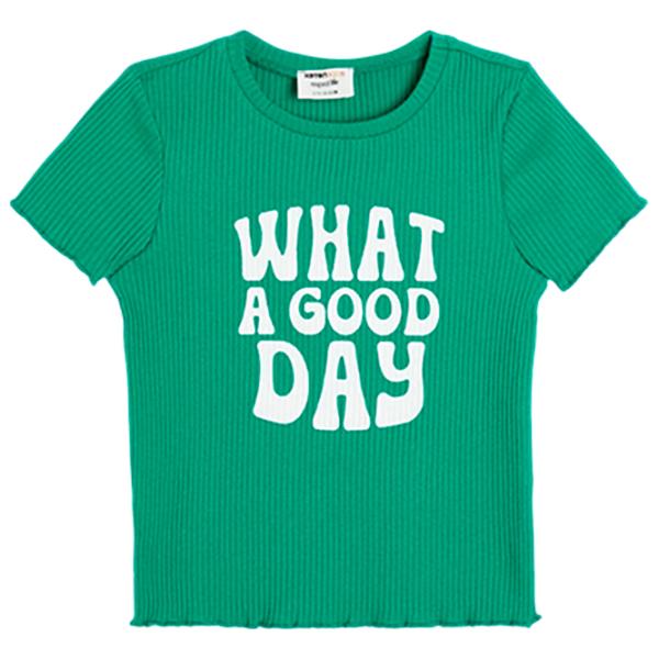 Tricou pentru fete Koton 4SKG10419AK 122 - 128 cm / Green photo 1 Tricou pentru fete Koton 4SKG10419AK 122 - 128 cm / Green photo 1