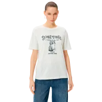 Tricou pentru femei Koton 4SAL10927IK 100% bumbac/ White