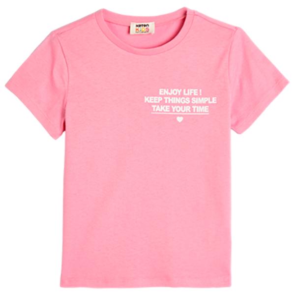 Tricou pentru fete Koton 4SKG10029AK 110 - 116 cm / Pink photo 1