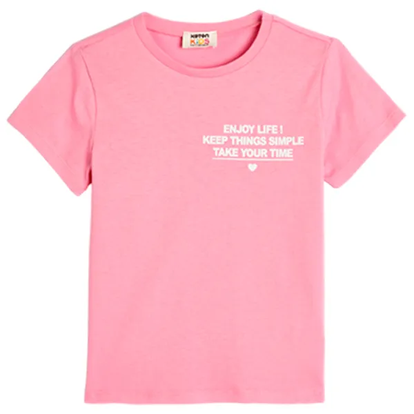 Tricou pentru fete Koton 4SKG10029AK 134 - 140 cm / Pink photo 1