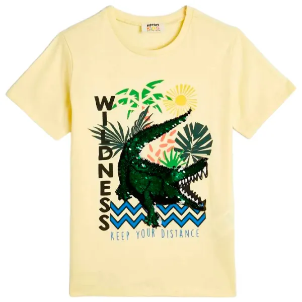 Tricou pentru băieți Koton 4SKB10120TK 128/ Yellow photo 1