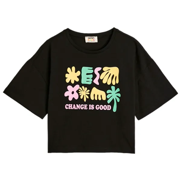 Tricou pentru fete Koton 4SKG10194AK 146 - 152 cm / Black photo 1