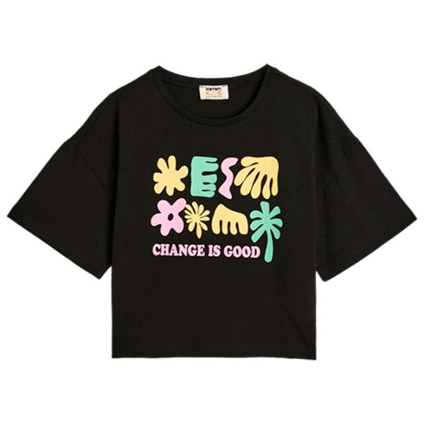 Tricou pentru fete Koton 4SKG10194AK 146 - 152 cm / Black photo 1