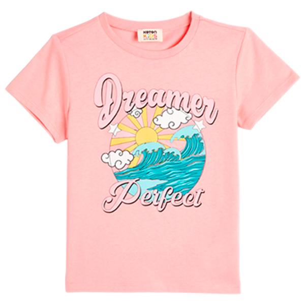 Tricou pentru fete Koton 4SKG10116AK 134 - 140 cm / Pink photo 1 Tricou pentru fete Koton 4SKG10116AK 134 - 140 cm / Pink photo 1