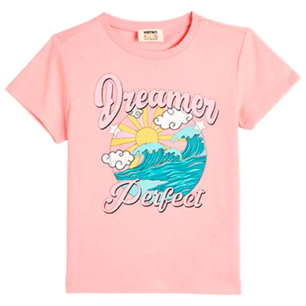 Tricou pentru fete Koton 4SKG10116AK 116 - 122 cm / Pink photo 1 Tricou pentru fete Koton 4SKG10116AK 116 - 122 cm / Pink photo 1