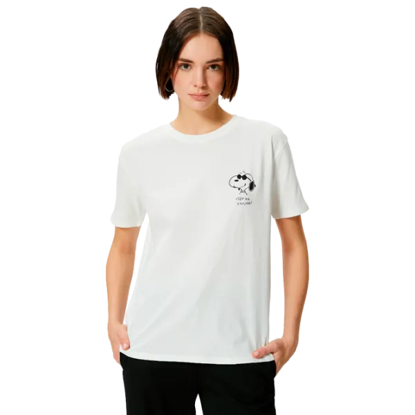 Футболка для женщин Koton 4SAL10027IK 100% хлопок/ Белый photo 1