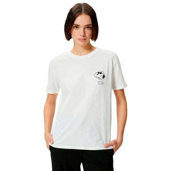 Футболка для женщин Koton 4SAL10027IK 100% хлопок/ Белый photo 1