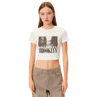 Футболка для женщин Koton 4SAL10007IK 100% хлопок/ Бежевый