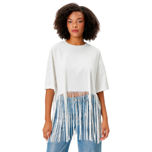 Футболка для женщин Koton 4SAL10083IK 100% хлопок/ Белый photo 1